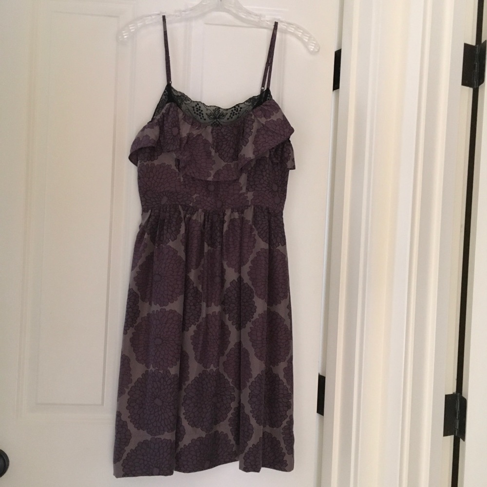 Lace Embroidered Sleeveless Silk Midi Dress